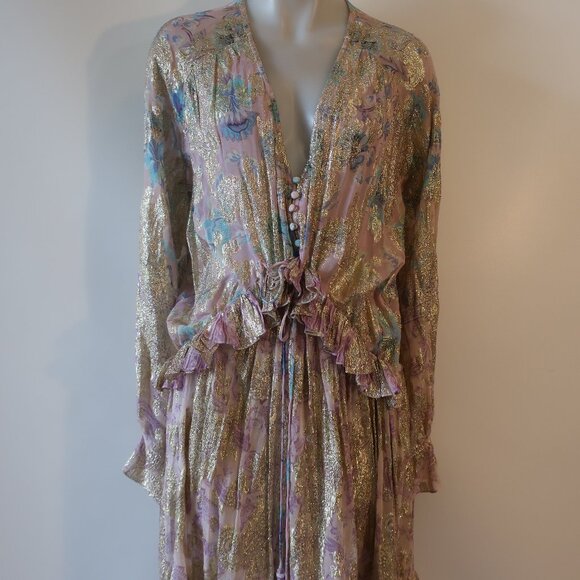 HEMANT & NANDITA Floral Maxi Dress - Pastel Hues - Picture 5 of 16